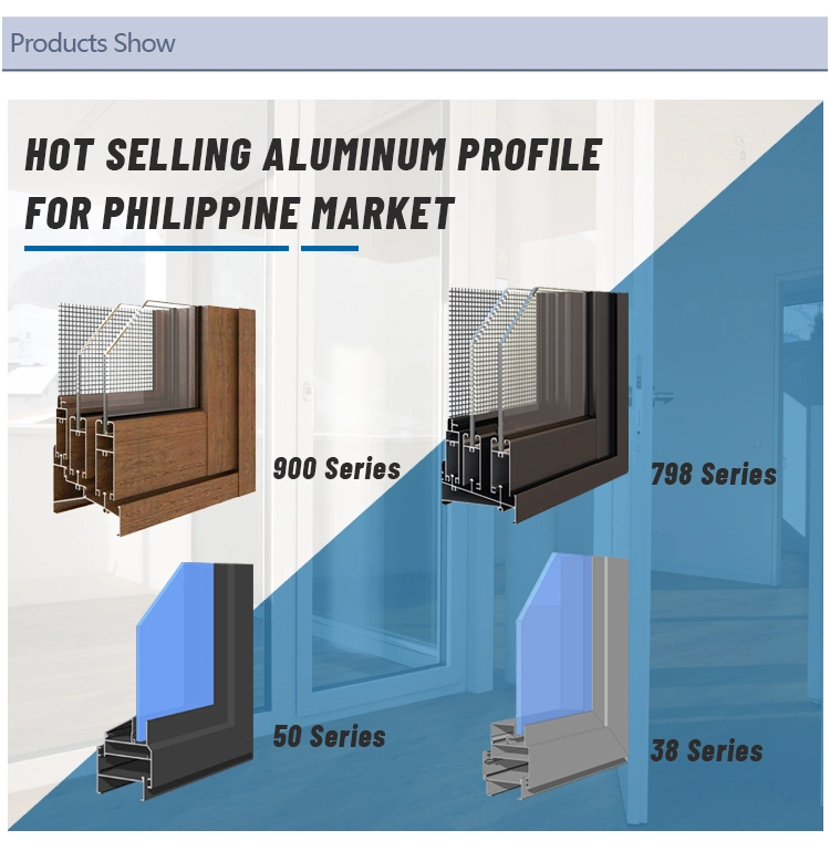 Philippines 798/900 Series Powder Coating White Aluminum Door/Window Extrusion Profiles